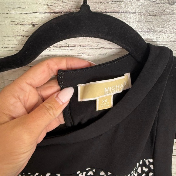 Michael Kors Black and White Sleeveless Dress ruffle size xs - Picture 4 of 8